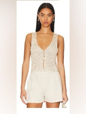 NWT Free People Seascape vest XL